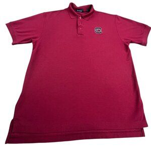 South Carolina Gamecocks Polo Men Large Red Tour Play NCAA Embroidered Shirt SEC